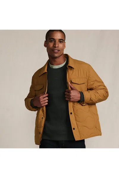 Lands' End Men's Quilted Insulated Shirt Jacket In Brown