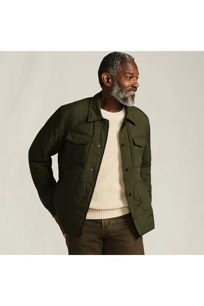 Lands' End Men's Quilted Insulated Shirt Jacket In Green