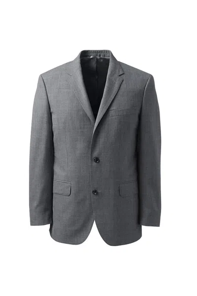 Lands' End Men's Regular Traditional Fit Suit Coat In Gray