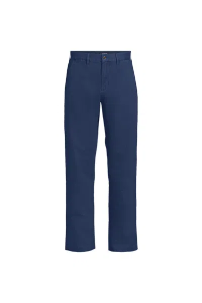 Lands' End Men's Relaxed Straight Fit Knockabout Chino In Blue