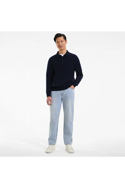 Lands' End Men's Rigid Comfort Waist Classic Fit Jean In Blue