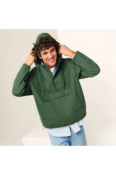 Lands' End Men's Ripstop Anorak In Green