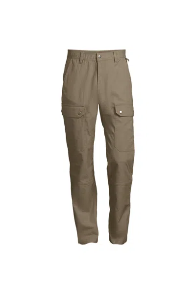 Lands' End Men's Ripstop Utility Cargo Pants In Brown