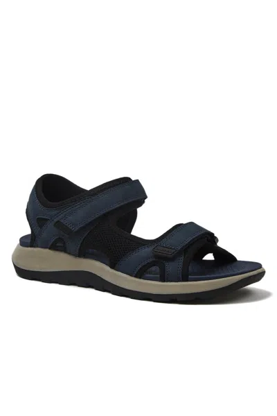 Lands' End Men's River Sport Open Toe Sandals In Blue