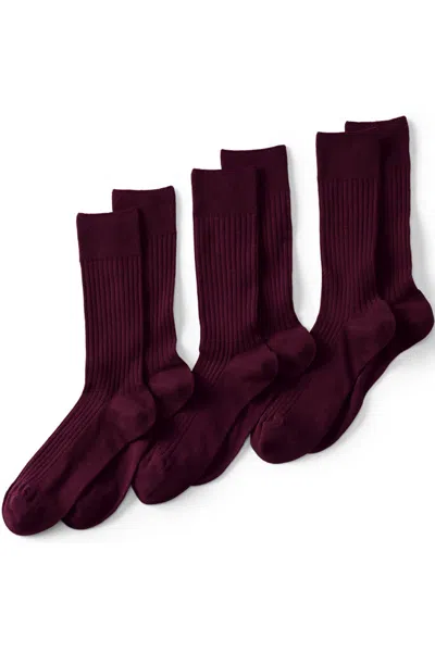 Lands' End Men's Seamless Toe Cotton Rib Dress Socks 3 Pack In Animal Print