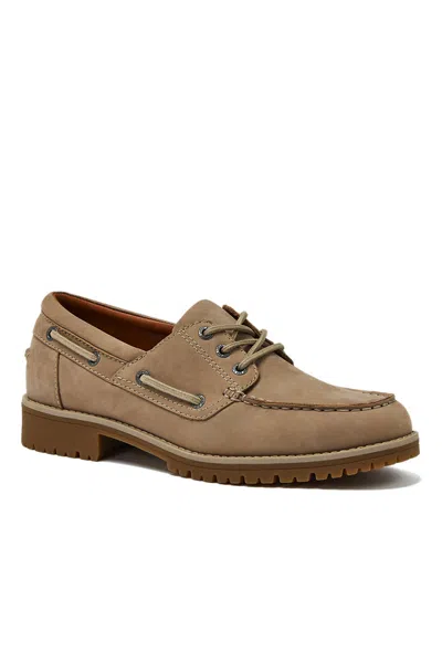 Lands' End Men's Seaport Leather Lace Up Boat Shoes In Brown