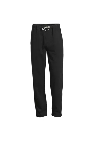 Lands' End Men's Serious Sweats Relaxed Sweatpant In Black