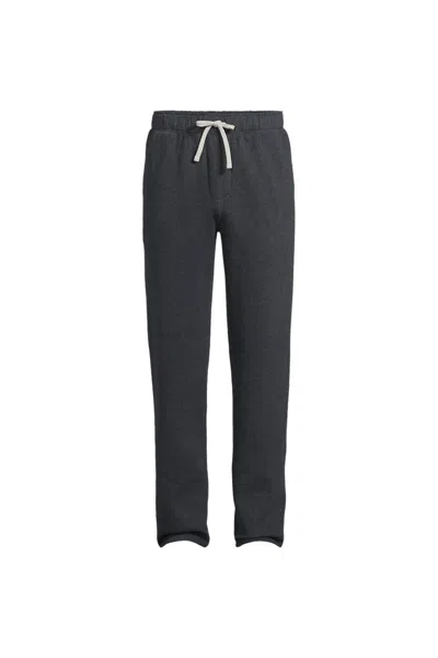 Lands' End Men's Serious Sweats Straight Leg Sweatpant In Black