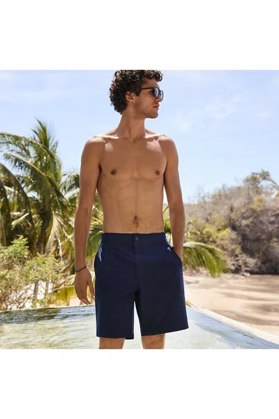 Lands' End Men's Shoreline 9" Swim Trunks In Blue