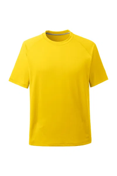 Lands' End Men's Short Sleeve Active Tee In Yellow