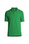 Lands' End Short Sleeve Solid Active Polo Shirt In Green