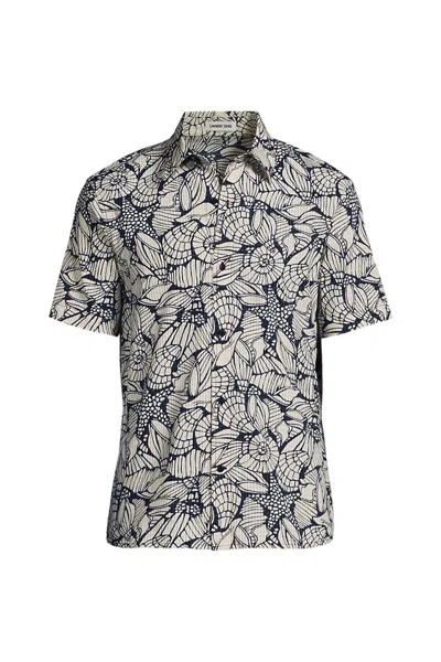 Lands' End Men's Short Sleeve Cooling Shirt In Blue