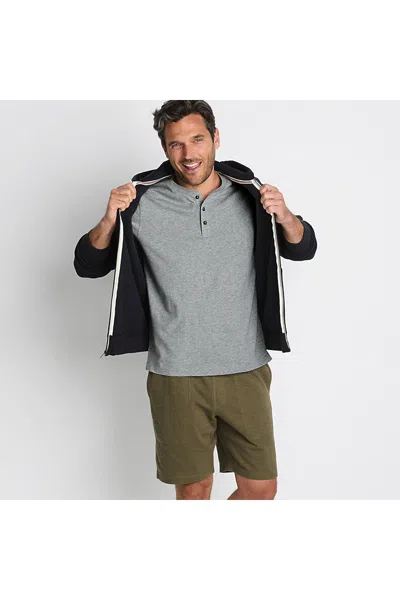Lands' End Men's Short Sleeve Cotton Supima Jersey Henley In Gray