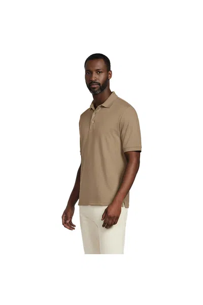 Lands' End Men's Short Sleeve Cotton Supima Polo Shirt In Brown