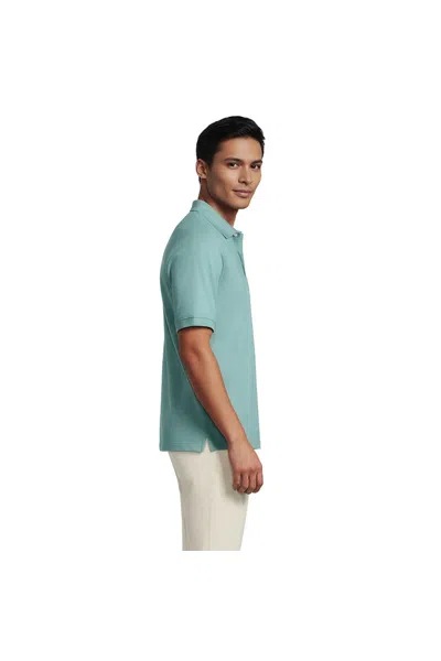 Lands' End Men's Short Sleeve Cotton Supima Polo Shirt In Green
