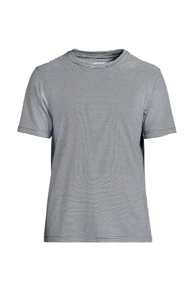 Lands' End Short Sleeve Cotton Supima Tee In Blue
