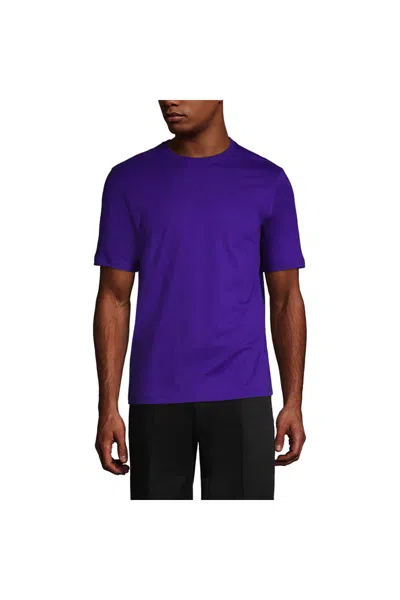 Lands' End Men's Short Sleeve Essential T-shirt In Blue