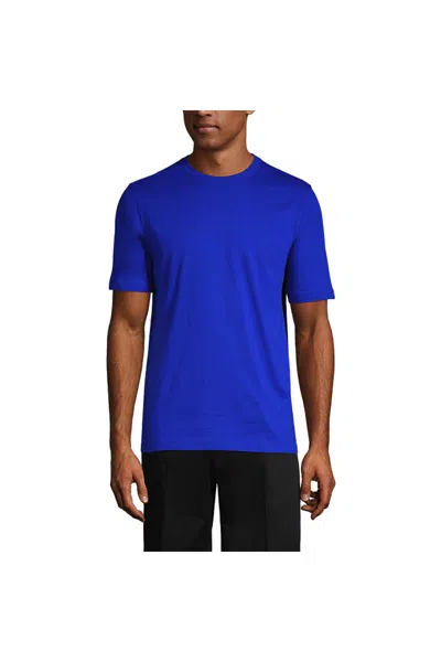 Lands' End Men's Short Sleeve Essential T-shirt In Blue