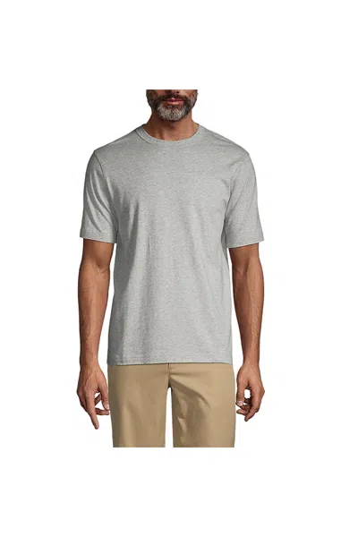 Lands' End Men's Short Sleeve Essential T-shirt In Gray