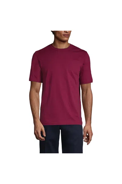 Lands' End Men's Short Sleeve Essential T-shirt In Red