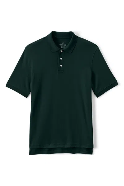 Lands' End Men's Short Sleeve Interlock Polo Shirt In Green
