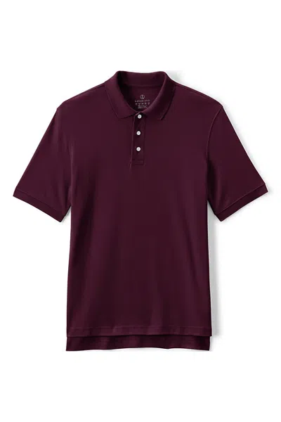 Lands' End Men's Short Sleeve Interlock Polo Shirt In Red