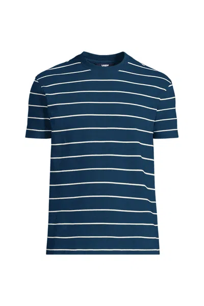 Lands' End Men's Short Sleeve Knit Terry Tee In Blue