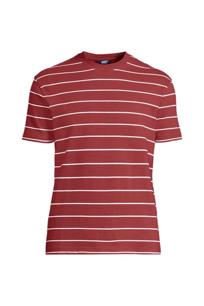 Lands' End Men's Short Sleeve Knit Terry Tee In Brown
