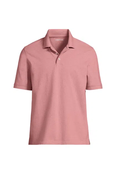 Lands' End Men's Short Sleeve Performance Mesh Pique Polo In Pink