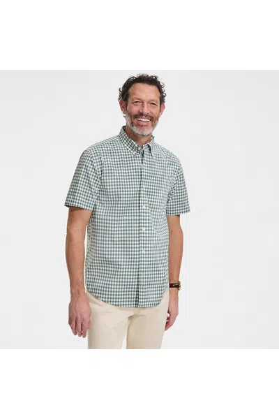 Lands' End Men's Short Sleeve Poplin Shirt In Green