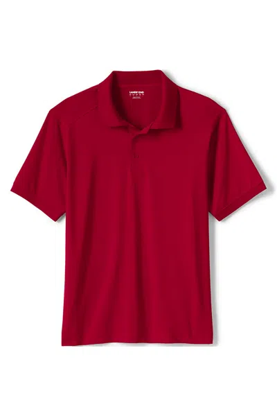 Lands' End Men's Short Sleeve Rapid Dry Polo Shirt In Pink