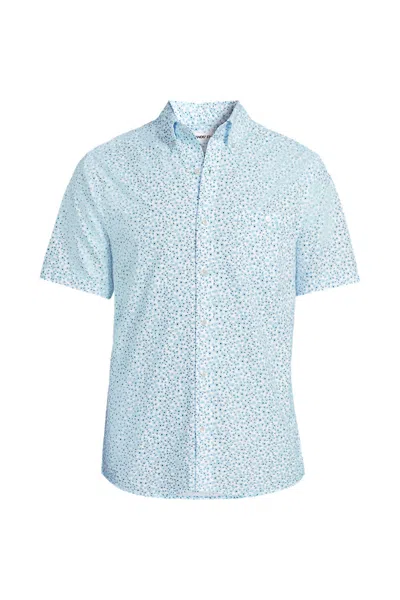 Lands' End Men's Short Sleeve Seersucker Shirt In Blue