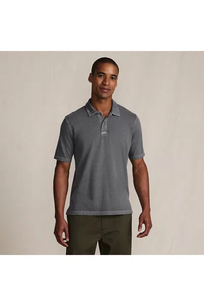 Lands' End Men's Short Sleeve Sun Faded Super T Polo In Gray