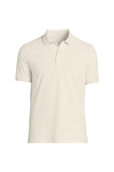Lands' End Men's Short Sleeve Travel Kit Polo In White