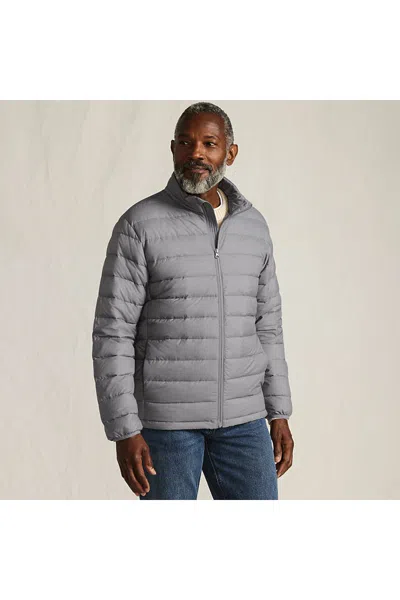 Lands' End Men's Short Wanderweight Packable Down Jacket In Gray