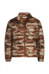 Lands' End Men's Wanderweight Packable Print Down Jacket In Brown