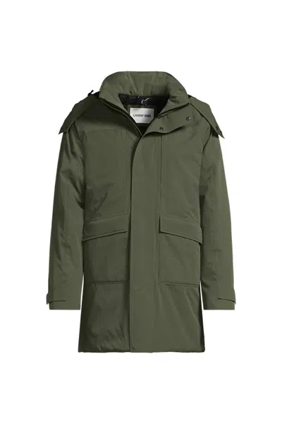 Lands' End Men's Squall Thermal Insulated Parka In Green