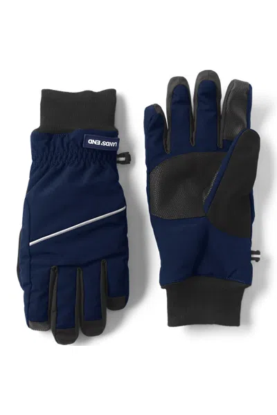 Lands' End Men's Squall Waterproof Gloves In Blue