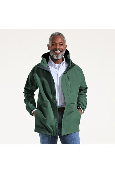 Lands' End Men's Squall Waterproof Packable Rain Jacket In Green