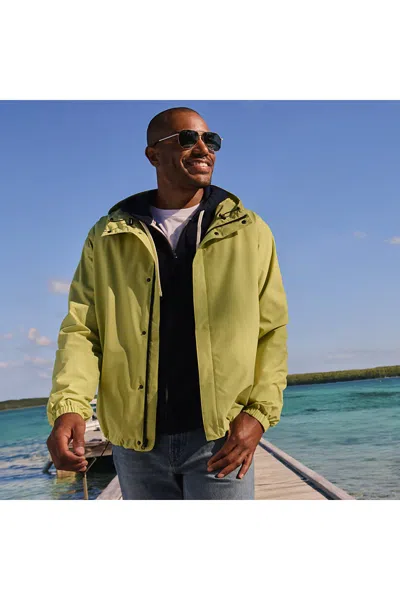 Lands' End Men's Squall Waterproof Packable Rain Jacket In Green