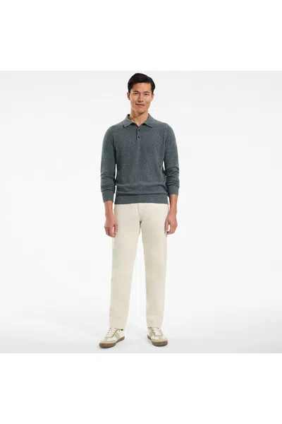 Lands' End Men's Stretch Comfort Waist Classic Fit Natural Jean In White