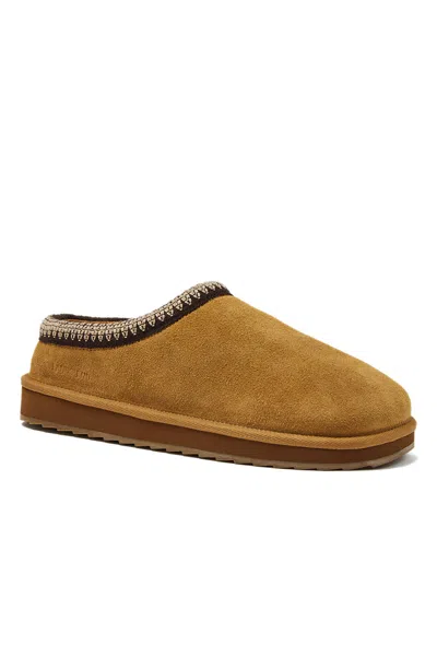 Lands' End Men's Suede Hearth Slippers In Brown