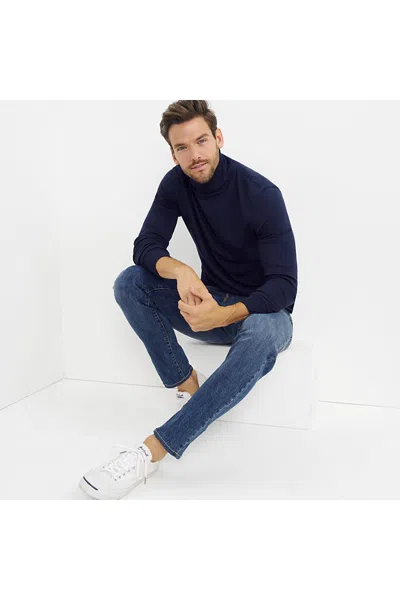 Lands' End Men's Super-t Turtleneck In Blue