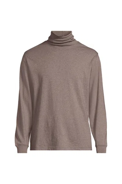 Lands' End Men's Super-t Turtleneck In Brown