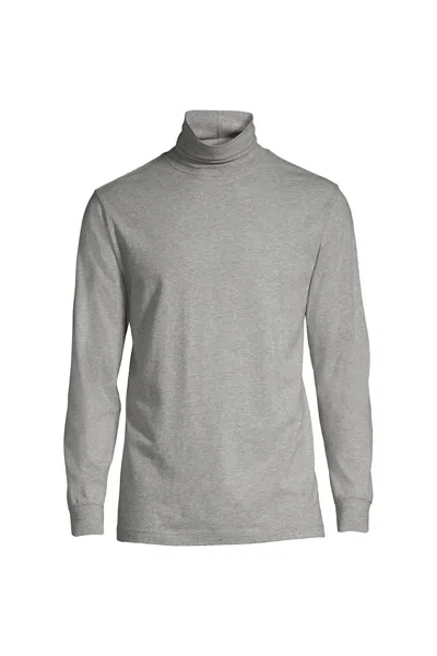 Lands' End Men's Super-t Turtleneck In Gray