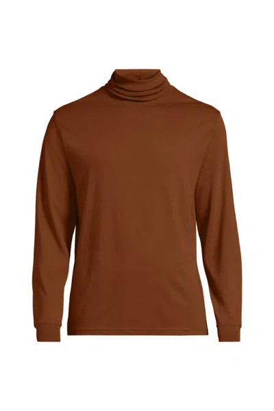 Lands' End Men's Super-t Turtleneck In Brown