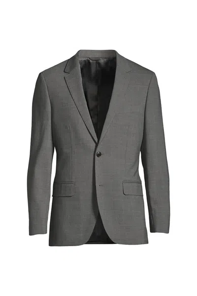 Lands' End Men's Tailored Year'rounder Wool Suit Jacket In Gray
