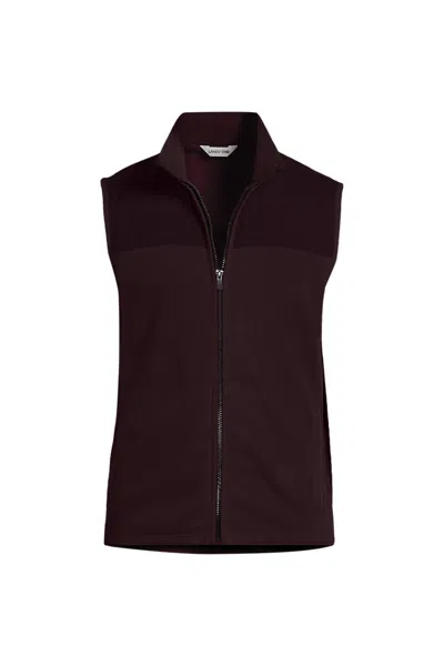 Lands' End Men's Tall Anyweather Raindefense Fleece Vest In Red