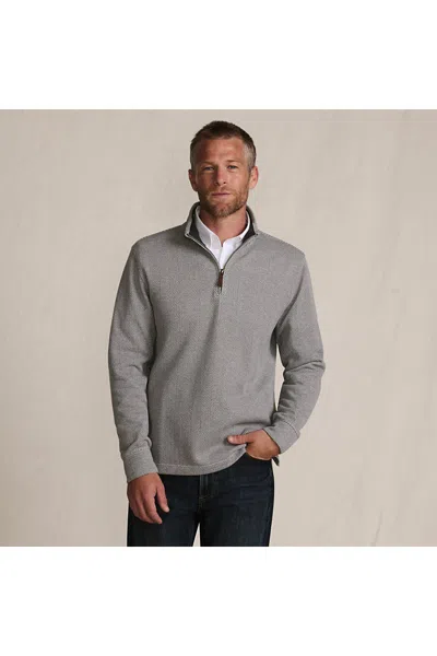Lands' End Men's Tall Bedford Rib Casual Quarter Zip Pullover Sweater In Black