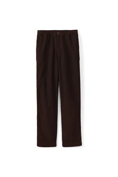 Lands' End Men's Tall Corduroy Elastic Waist Pant In Brown